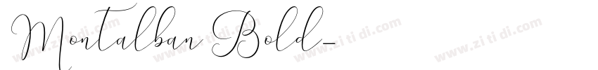 Montalban Bold字体转换